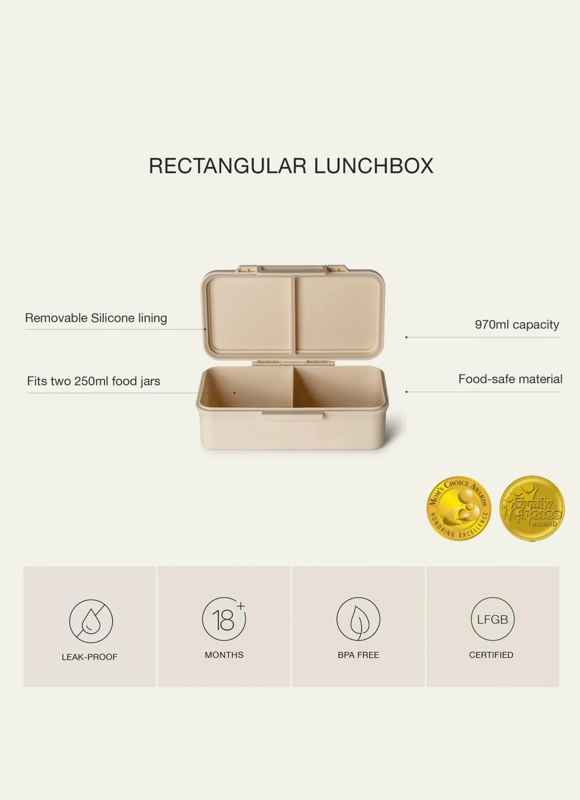 Rectangle Lunch Box - Caramel - Image 8