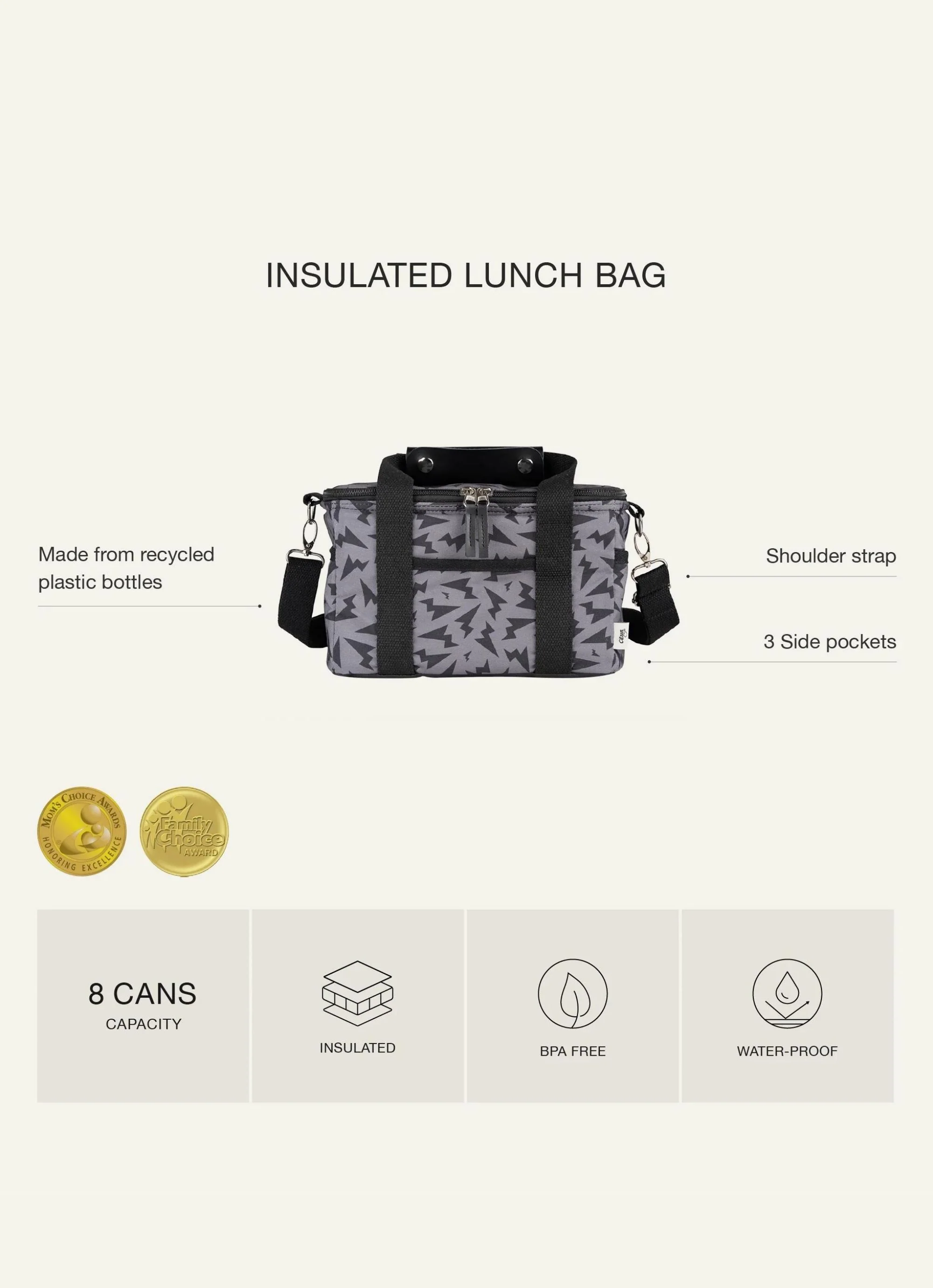Insulated Picnic and Lunch Bag - Thunder Black - Image 11